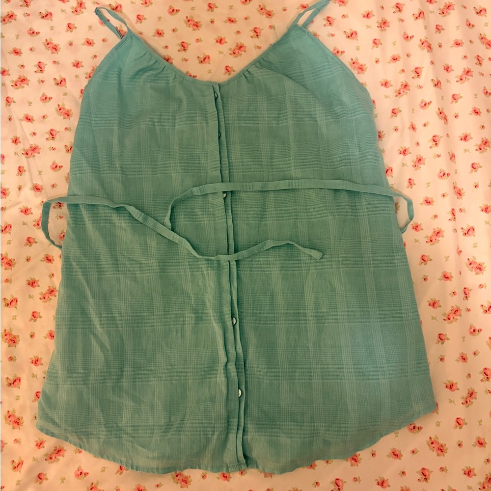 Women's Teal Sleeveless Top